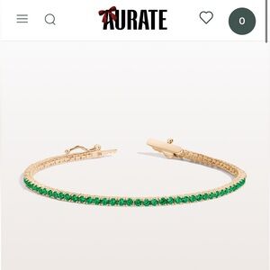 Elegant Green Emerald Tennis Bracelet